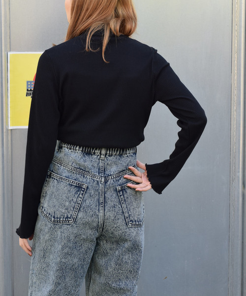 w closet(ダブルクローゼット)の「デニムマムパンツ_(デニムパンツ・レディース・ネイビー/ブルー/ケミカルウォッシュ・FREE)」の11枚目の写真