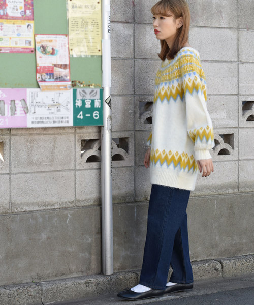 w closet(ダブルクローゼット)の「デニムマムパンツ_(デニムパンツ・レディース・ネイビー/ブルー/ケミカルウォッシュ・FREE)」の17枚目の写真