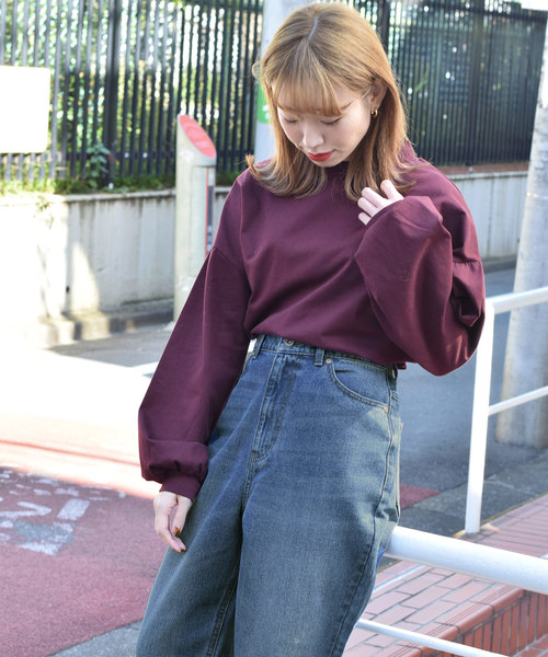 w closet(ダブルクローゼット)の「デニムマムパンツ_(デニムパンツ・レディース・ネイビー/ブルー/ケミカルウォッシュ・FREE)」の21枚目の写真