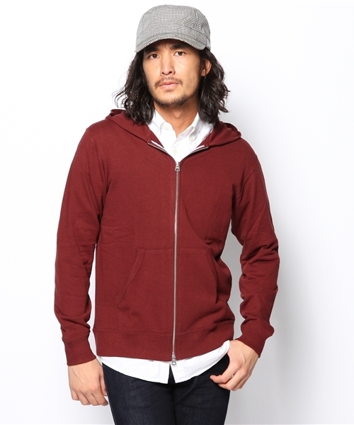 BEAUTY&YOUTH UNITED ARROWS（ビューティーアンドユースユナイテッドアローズ）の「BY ライト スウェット ジップ フードパーカー◆（パーカー・メンズ・ブラック/グレー/ワインレッド/ロイヤルブルー・SMALL/MEDIUM/LARGE/X-LARGE）」の4枚目の写真