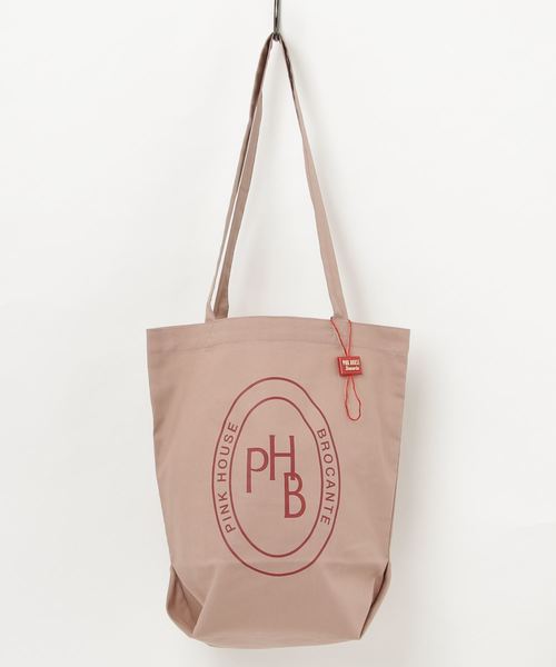PINKHOUSE BROCANTE(ピンクハウスブロカント)の「イニシャルロゴプリント トートバッグ(小)(トートバッグ・レディース・ホワイト/ブラック/レッド/ラベンダー/ベージュ/グレー・フリー)」の4枚目の写真
