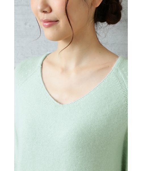 NATURAL BEAUTY BASIC（ナチュラルビューティーベーシック）の「【美人百花 1月号掲載】アンゴラ混ラメガーターニット（ニット/セーター・レディース・グレー/オフホワイト/ライトグリーン/ラベンダー/グリーン系その他4・MEDIUM）」の18枚目の写真
