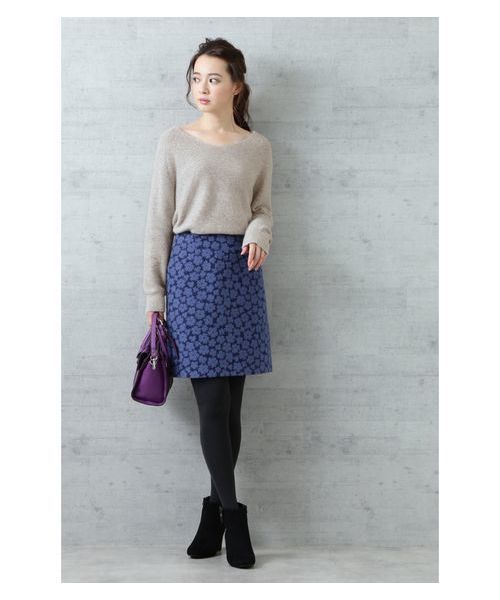 NATURAL BEAUTY BASIC（ナチュラルビューティーベーシック）の「【美人百花 1月号掲載】アンゴラ混ラメガーターニット（ニット/セーター・レディース・グレー/オフホワイト/ライトグリーン/ラベンダー/グリーン系その他4・MEDIUM）」の21枚目の写真