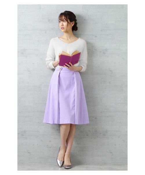 NATURAL BEAUTY BASIC（ナチュラルビューティーベーシック）の「【美人百花 1月号掲載】アンゴラ混ラメガーターニット（ニット/セーター・レディース・グレー/オフホワイト/ライトグリーン/ラベンダー/グリーン系その他4・MEDIUM）」の13枚目の写真