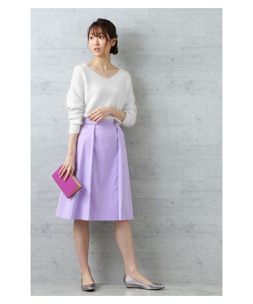 NATURAL BEAUTY BASIC（ナチュラルビューティーベーシック）の「【美人百花 1月号掲載】アンゴラ混ラメガーターニット（ニット/セーター・レディース・グレー/オフホワイト/ライトグリーン/ラベンダー/グリーン系その他4・MEDIUM）」の10枚目の写真