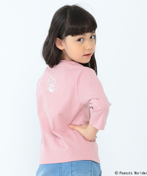 B:MING by BEAMS(ビーミングバイビームス)の「B:MING by BEAMS / Peanuts 7分袖 2段ロゴTシャツ 19SS(Tシャツ/カットソー・キッズ・ホワイト/トップグレー/ピンク系その他・80/90/100/110/120/130/140/150)」の8枚目の写真