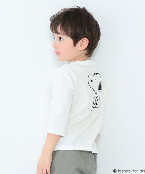 B:MING by BEAMS(ビーミングバイビームス)の「B:MING by BEAMS / Peanuts 7分袖 2段ロゴTシャツ 19SS(Tシャツ/カットソー・キッズ・ホワイト/トップグレー/ピンク系その他・80/90/100/110/120/130/140/150)」の11枚目の写真