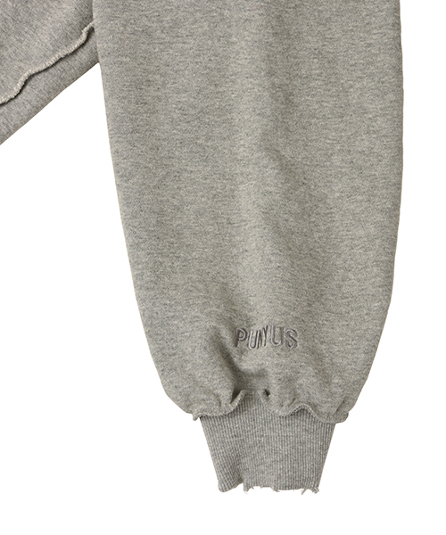 PUNYUS（プニュズ）の「ダメージスウェット（スウェット・レディース・ブラック/ベージュ/杢グレー/ピンク・4/3）」の10枚目の写真