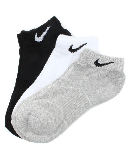 NIKE（ナイキ）の「ナイキ 3足セット コットンソックス ローカット NIKE 3P COTTON SOCKS LOW SX4701（ソックス/靴下・レディース・ブラック/ホワイト/マルチ・24cm/27cm）」の3枚目の写真