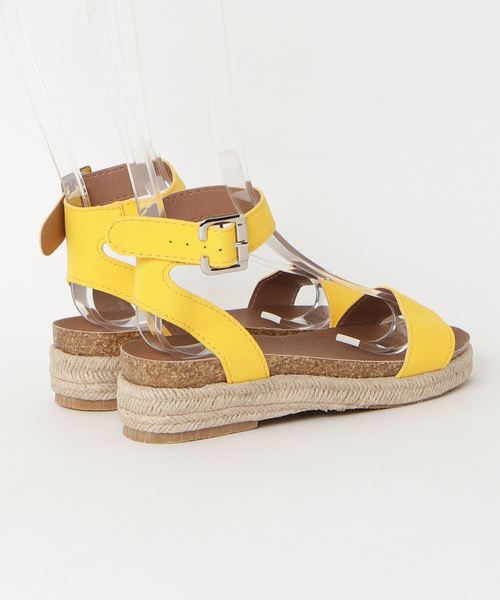 STYLEBLOCK（スタイルブロック）の「ジュートソール厚底ストラップスポーツサンダル（サンダル・レディース・ブラック/オレンジ/レオパード/ベージュ/イエロー・37/36/38/35/41/39/43/42/40）」の6枚目の写真