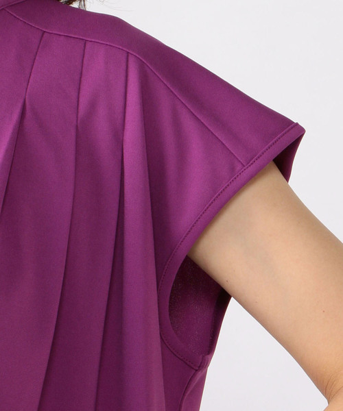 A/C DESIGN BY ALPHA CUBIC（エーシーデザインバイアルファキュービック）の「タック入りフレアプルオーバー（Tシャツ/カットソー・レディース・ブラック/ピンク/ブルー・M size/L size）」の9枚目の写真