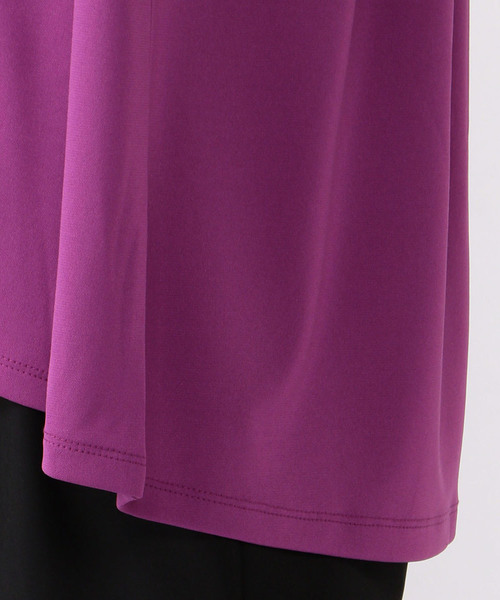 A/C DESIGN BY ALPHA CUBIC（エーシーデザインバイアルファキュービック）の「タック入りフレアプルオーバー（Tシャツ/カットソー・レディース・ブラック/ピンク/ブルー・M size/L size）」の10枚目の写真