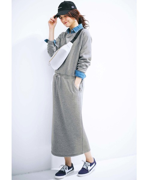 GeeRA(ジーラ)の「裏毛ラグランワンピース(ワンピース・レディース・モカ/杢グレー/ブラック・X-LARGE/SMALL/MEDIUM/LARGE)」の10枚目の写真