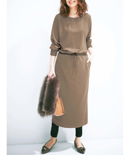 GeeRA(ジーラ)の「裏毛ラグランワンピース(ワンピース・レディース・モカ/杢グレー/ブラック・X-LARGE/SMALL/MEDIUM/LARGE)」の9枚目の写真