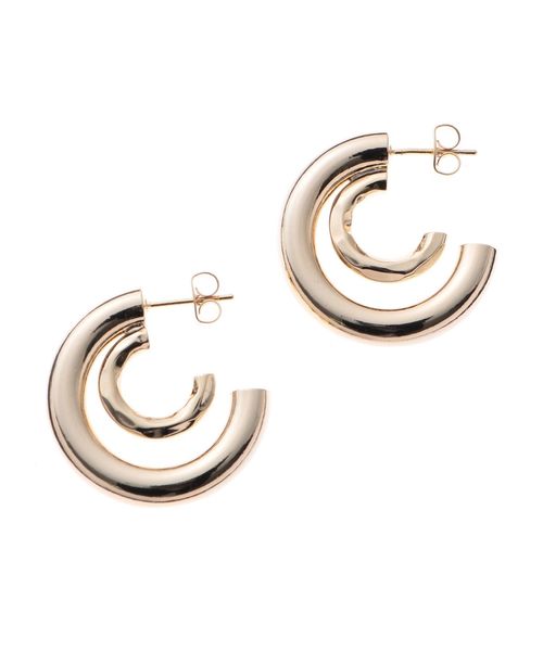 EMODA（エモダ）の「ダブルサークルピアス（ピアス（両耳用）・レディース・ゴールド/その他/シルバー・FREE）」の2枚目の写真