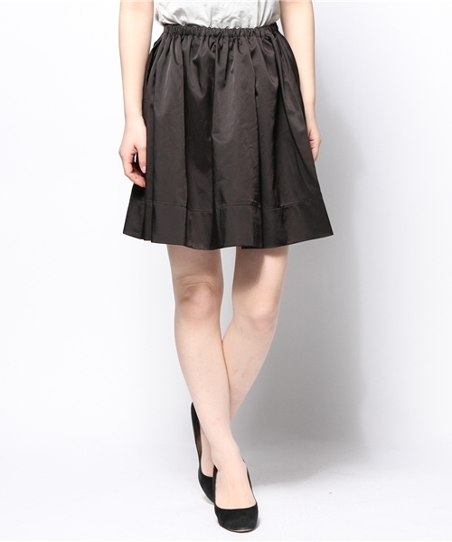 Heather（ヘザー）の「ハリギャザースカート　545635（スカート・レディース・ピンク/ベージュ/イエロー/ブラック・FREE）」の2枚目の写真