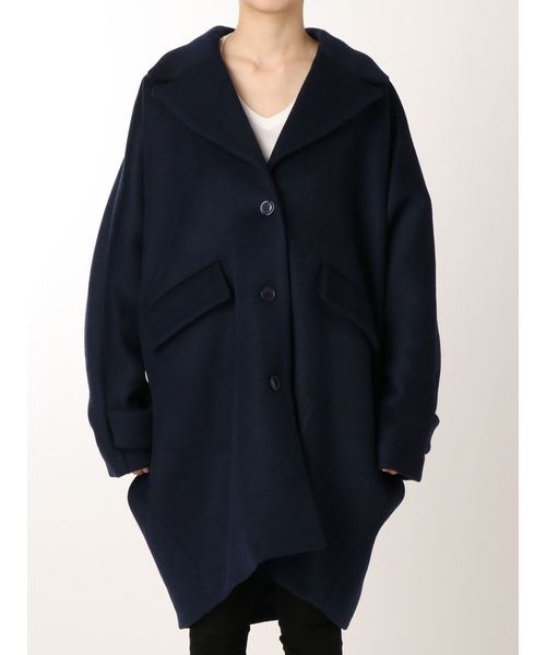 EMODA(エモダ)の「バルキーワイドコクーンコート(その他アウター・レディース・ブラック/ネイビー/キャメル・FREE)」の9枚目の写真