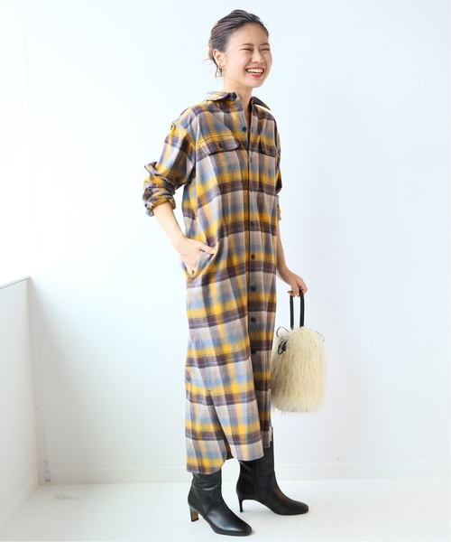 PENDLETON（ペンドルトン）の「【PENDLETON / ペンドルトン】SMUロングシャツワンピース◆（シャツワンピース・レディース・ベージュ/グレー/イエロー・MEDIUM）」の11枚目の写真