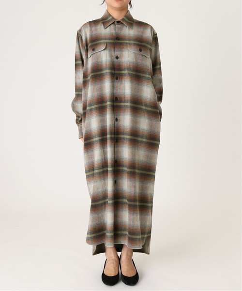 極美品 PENDLETON シャツワンピース 長袖 ロング レディース セール】【PENDLETON / ペンドルトン】SMUロングシャツ