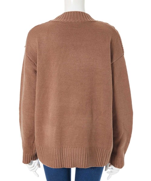 fifth（フィフス）の「【インスタグラマーコラボ】サイドリボンデザインケーブルニット（ニット/セーター・レディース・ホワイト/ブラウン・MEDIUM）」の6枚目の写真