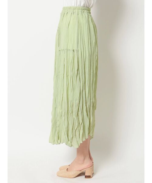 dazzlin（ダズリン）の「イレギュラーラインクリンクルスカート（スカート・レディース・オフホワイト/アイボリー/ミント/ブラウン/その他1・FREE）」の12枚目の写真