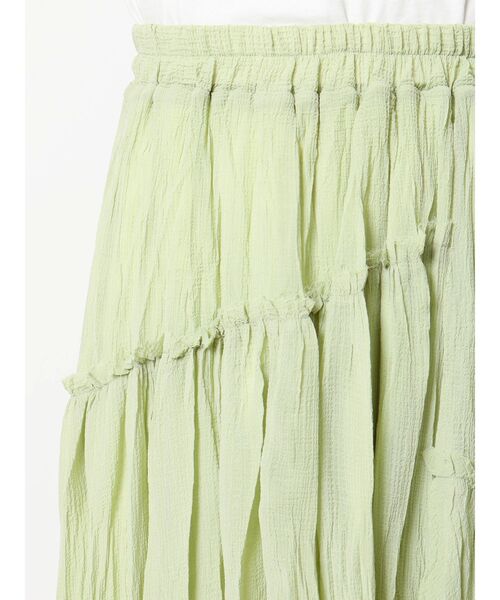 dazzlin（ダズリン）の「イレギュラーラインクリンクルスカート（スカート・レディース・オフホワイト/アイボリー/ミント/ブラウン/その他1・FREE）」の14枚目の写真
