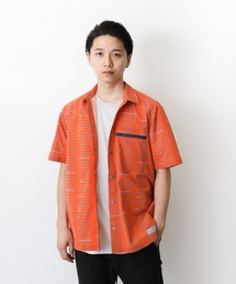 ATTACHMENT | T400ストレッチタフタプリント レギュラーカラーS/Sシャツ(シャツ/ブラウス)