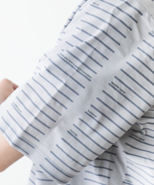 ATTACHMENT（アタッチメント）の「T400ストレッチタフタプリント レギュラーカラーS/Sシャツ（シャツ/ブラウス・メンズ・ネイビー/グレー/オレンジ・1/2/3）」の18枚目の写真