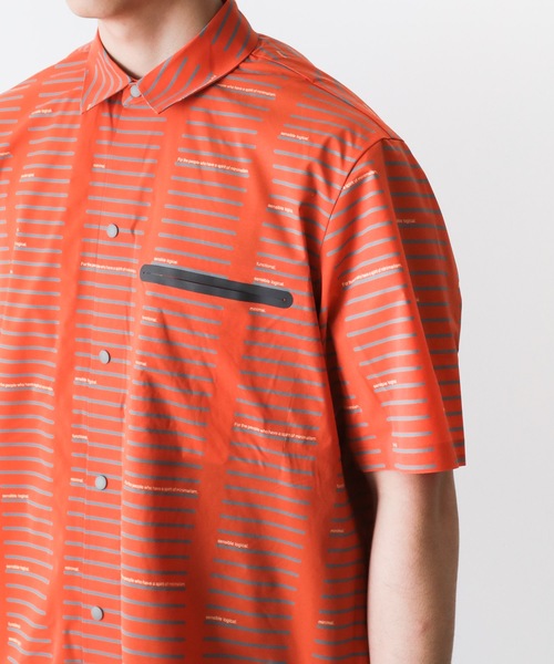 ATTACHMENT（アタッチメント）の「T400ストレッチタフタプリント レギュラーカラーS/Sシャツ（シャツ/ブラウス・メンズ・ネイビー/グレー/オレンジ・1/2/3）」の22枚目の写真