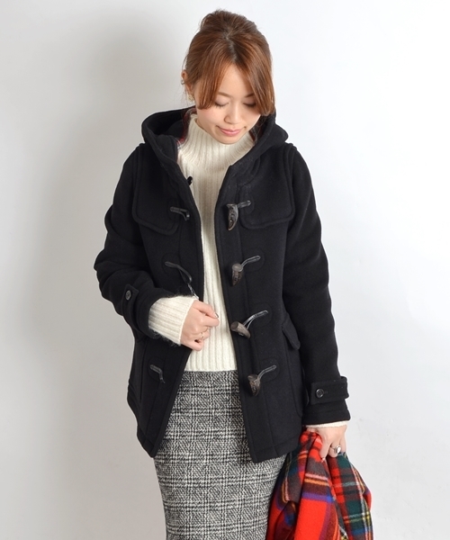 SHIPS for women（シップスフォーウィメン）の「PONTETORTO: ショートダッフル◇●（ダッフルコート・レディース・グレー/ネイビー/マスタード/ベージュ/ブルー/ブラック・36/38）」の2枚目の写真