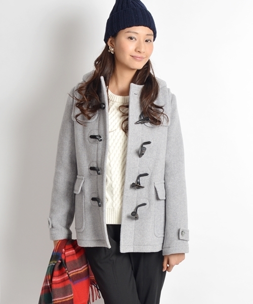 SHIPS for women（シップスフォーウィメン）の「PONTETORTO: ショートダッフル◇●（ダッフルコート・レディース・グレー/ネイビー/マスタード/ベージュ/ブルー/ブラック・36/38）」の8枚目の写真