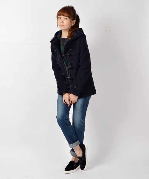 SHIPS for women（シップスフォーウィメン）の「PONTETORTO: ショートダッフル◇●（ダッフルコート・レディース・グレー/ネイビー/マスタード/ベージュ/ブルー/ブラック・36/38）」の21枚目の写真