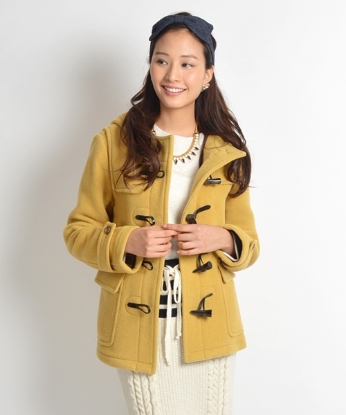 SHIPS for women（シップスフォーウィメン）の「PONTETORTO: ショートダッフル◇●（ダッフルコート・レディース・グレー/ネイビー/マスタード/ベージュ/ブルー/ブラック・36/38）」の22枚目の写真