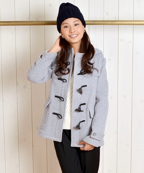 SHIPS for women（シップスフォーウィメン）の「PONTETORTO: ショートダッフル◇●（ダッフルコート・レディース・グレー/ネイビー/マスタード/ベージュ/ブルー/ブラック・36/38）」の17枚目の写真