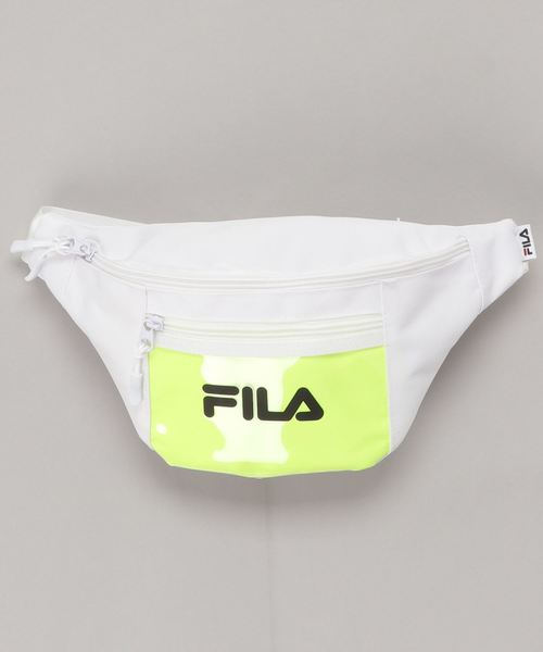 FILA（フィラ）の「【FILA/フィラ】クリアポケットウエストバッグ　ショルダーバッグ　２ＷＡＹ　ブランドロゴプリント（ボディバッグ/ウエストポーチ・レディース・ピンク/パープル/イエロー/ブラック・FREE）」の3枚目の写真