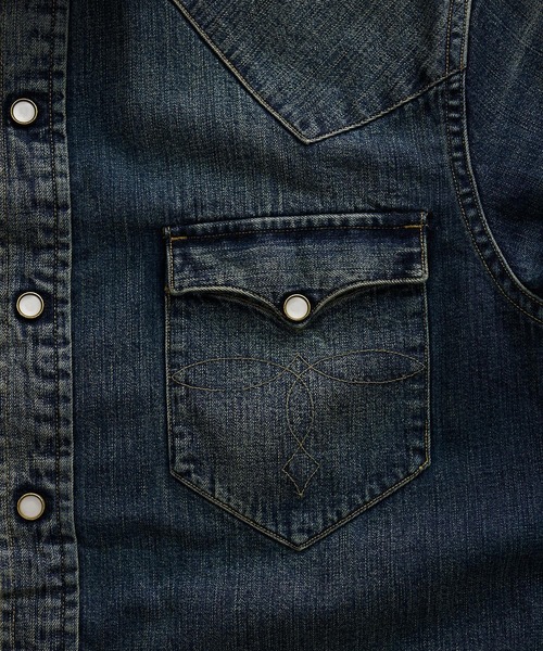 インディゴ バッファロー ウエスタン シャツ（シャツ/ブラウス