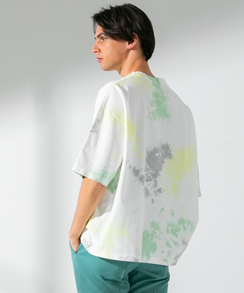 UNITED TOKYO(ユナイテッドトウキョウ)の「テクノラマスムースタイダイカットソー/ビックシルエット(Tシャツ/カットソー・メンズ・グリーン/ブラウン・2/1)」の3枚目の写真