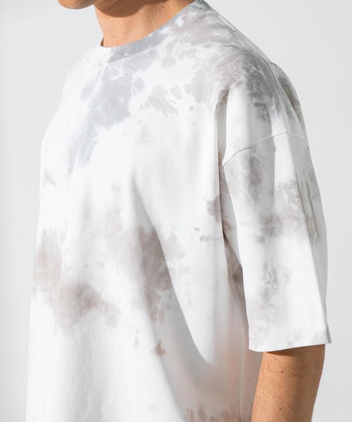 UNITED TOKYO(ユナイテッドトウキョウ)の「テクノラマスムースタイダイカットソー/ビックシルエット(Tシャツ/カットソー・メンズ・グリーン/ブラウン・2/1)」の7枚目の写真