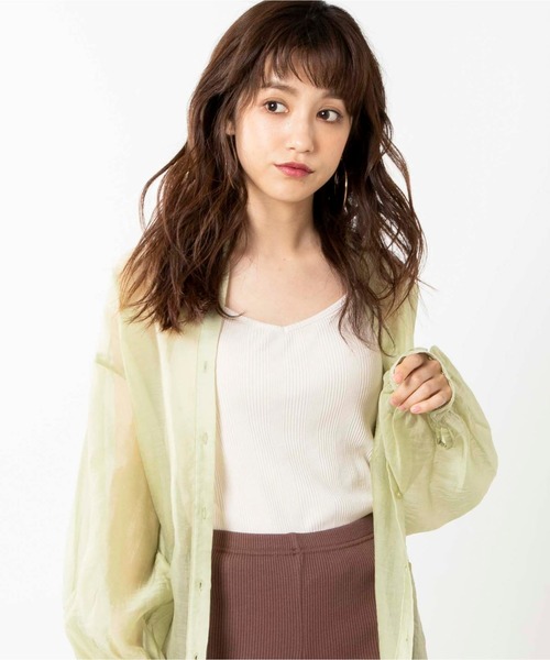 WEGO（ウィゴー）の「WEGO/カップインリブキャミソール（キャミソール・レディース・ブラック/ホワイト/ブルー・SMALL/MEDIUM）」の2枚目の写真