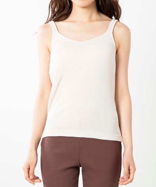 WEGO（ウィゴー）の「WEGO/カップインリブキャミソール（キャミソール・レディース・ブラック/ホワイト/ブルー・SMALL/MEDIUM）」の5枚目の写真