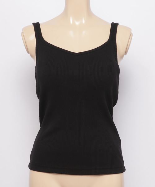 WEGO（ウィゴー）の「WEGO/カップインリブキャミソール（キャミソール・レディース・ブラック/ホワイト/ブルー・SMALL/MEDIUM）」の14枚目の写真