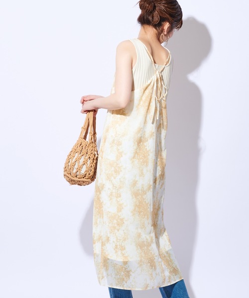 natural couture(ナチュラルクチュール)の「ほんのりタイダイキャミワンピース(ワンピース・レディース・ピンク/イエロー/グリーン・FREE)」の10枚目の写真
