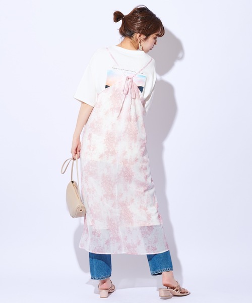 natural couture(ナチュラルクチュール)の「ほんのりタイダイキャミワンピース(ワンピース・レディース・ピンク/イエロー/グリーン・FREE)」の13枚目の写真