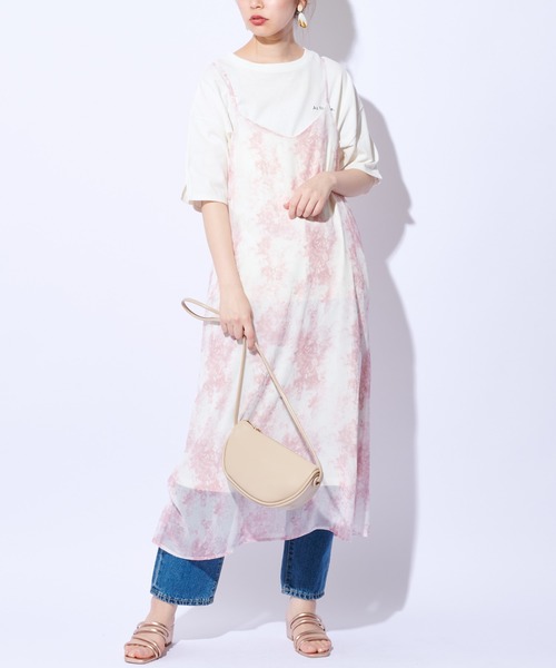 natural couture(ナチュラルクチュール)の「ほんのりタイダイキャミワンピース(ワンピース・レディース・ピンク/イエロー/グリーン・FREE)」の11枚目の写真