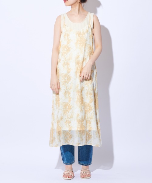 natural couture(ナチュラルクチュール)の「ほんのりタイダイキャミワンピース(ワンピース・レディース・ピンク/イエロー/グリーン・FREE)」の15枚目の写真