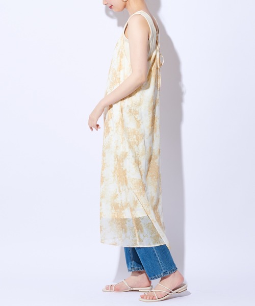 natural couture(ナチュラルクチュール)の「ほんのりタイダイキャミワンピース(ワンピース・レディース・ピンク/イエロー/グリーン・FREE)」の16枚目の写真