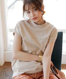 WEB限定【KANGOL EXTRA COMFORT(カンゴール エクストラ コンフォート)】フレンチスリーブネックポイントTシャツ