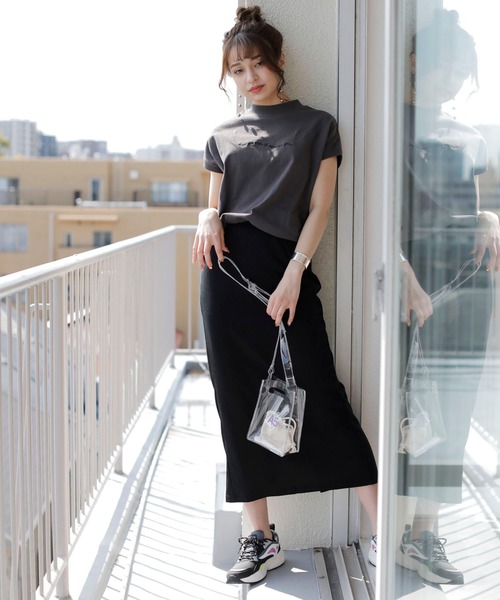 KANGOL EXTRA COMFORT(カンゴールエクストラコンフォート)の「WEB限定【KANGOL EXTRA COMFORT(カンゴール エクストラ コンフォート)】フレンチスリーブネックポイントTシャツ(Tシャツ/カットソー・レディース・パープル/キャメル/ベージュ/グレー/オフホワイト・M/L/LL)」の8枚目の写真