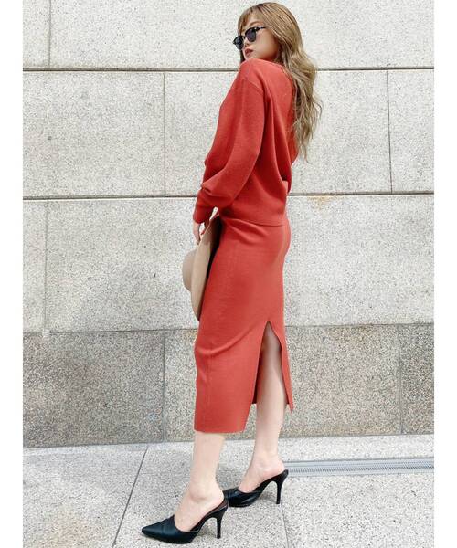 GYDA（ジェイダ）の「ボトルネックニットTOPS（ニット/セーター・レディース・ブラック/ベージュ/オレンジ/ブラウン・FREE）」の12枚目の写真