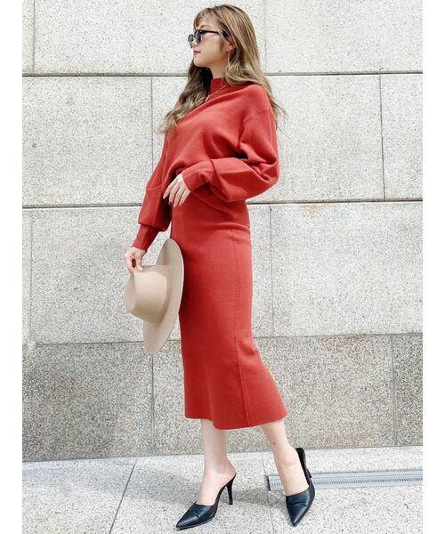 GYDA（ジェイダ）の「ボトルネックニットTOPS（ニット/セーター・レディース・ブラック/ベージュ/オレンジ/ブラウン・FREE）」の8枚目の写真